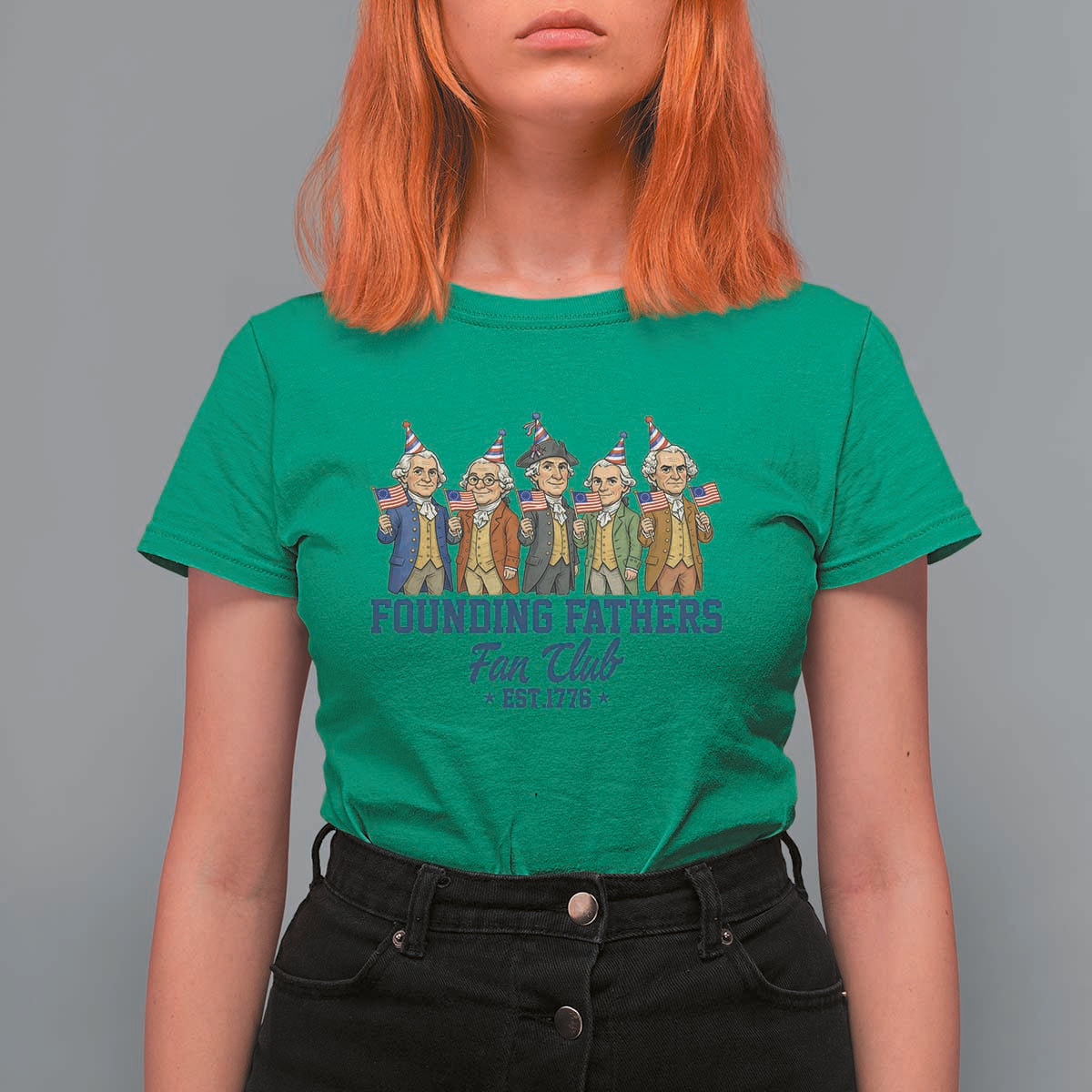 Funny Founding Fathers Fan Club T Shirt For Women American History Lovers