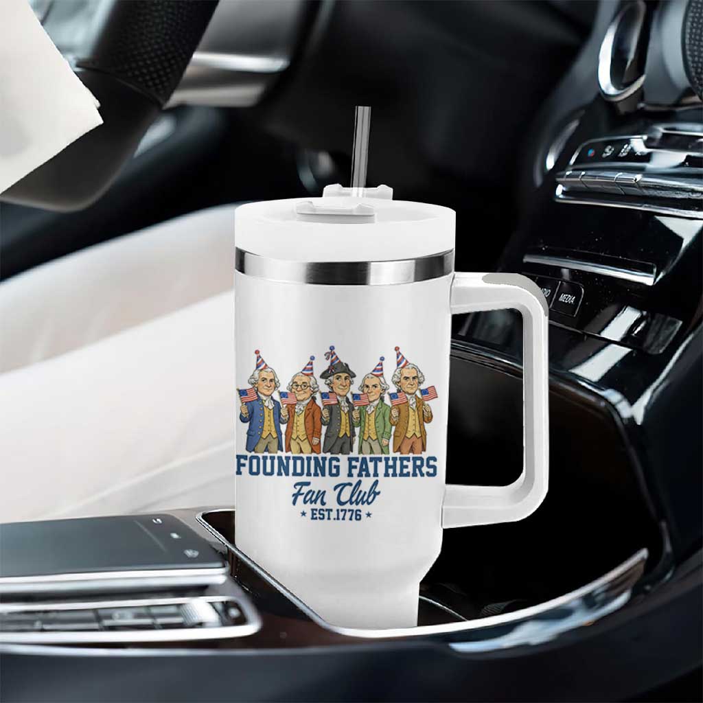 Funny Founding Fathers Fan Club Tumbler With Handle American History Lovers