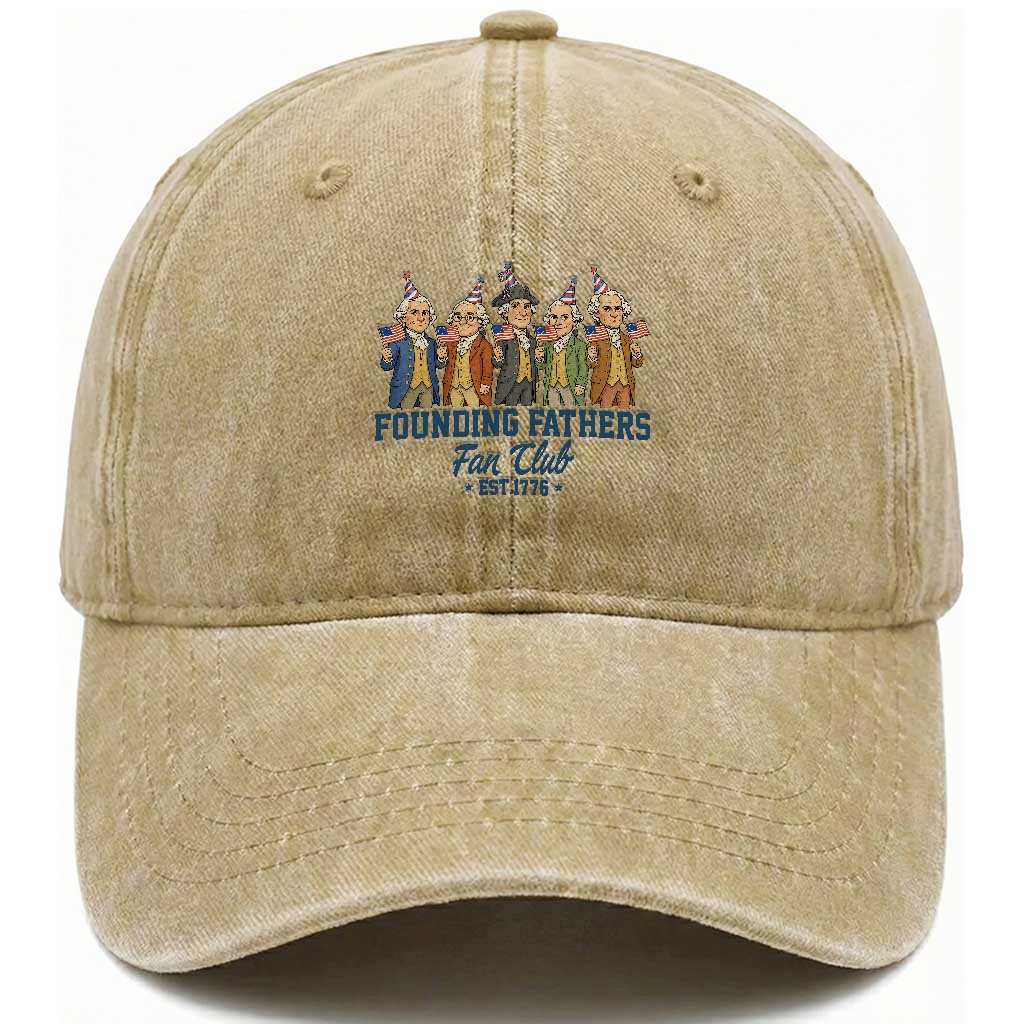 Funny Founding Fathers Fan Club Washed Cotton Baseball Cap American History Lovers