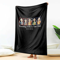 Funny Founding Fathers Fan Club Patriotic History Throw Blanket