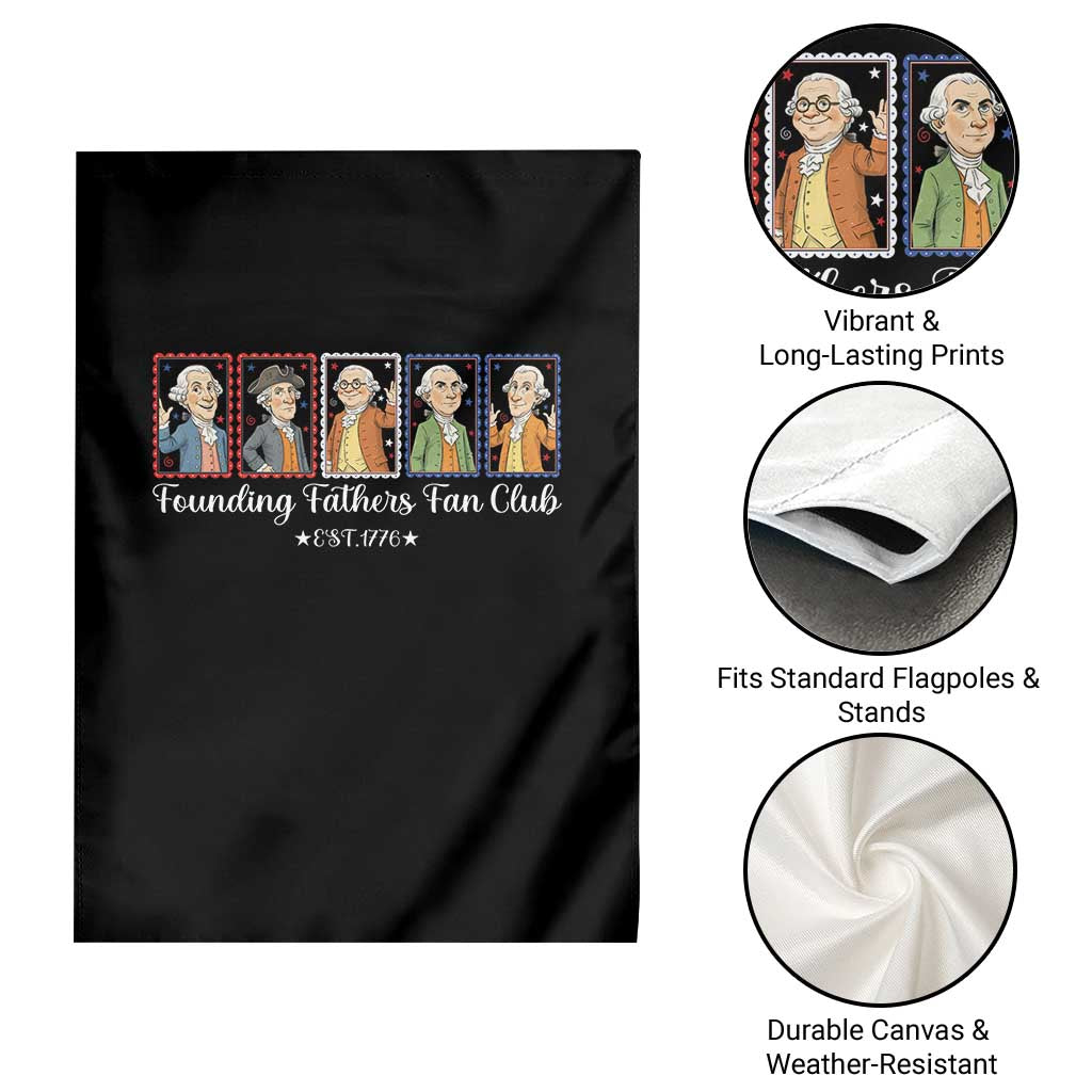 Funny Founding Fathers Fan Club Patriotic History Garden Flag