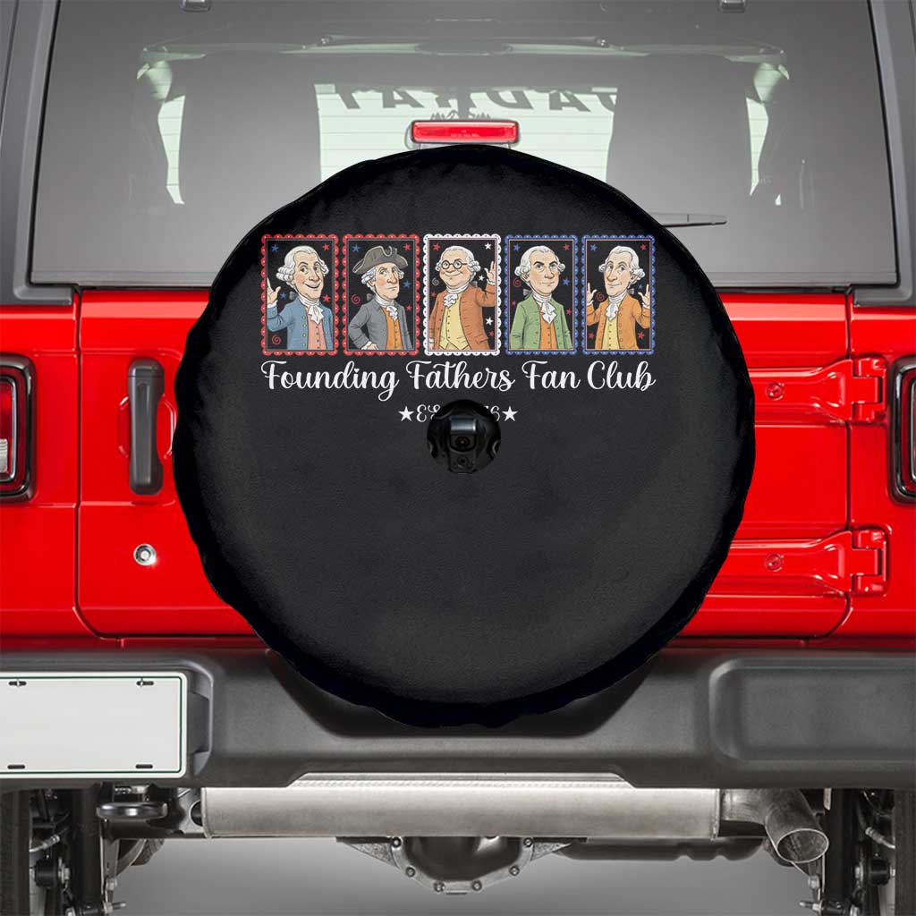 Funny Founding Fathers Fan Club Patriotic History Spare Tire Cover