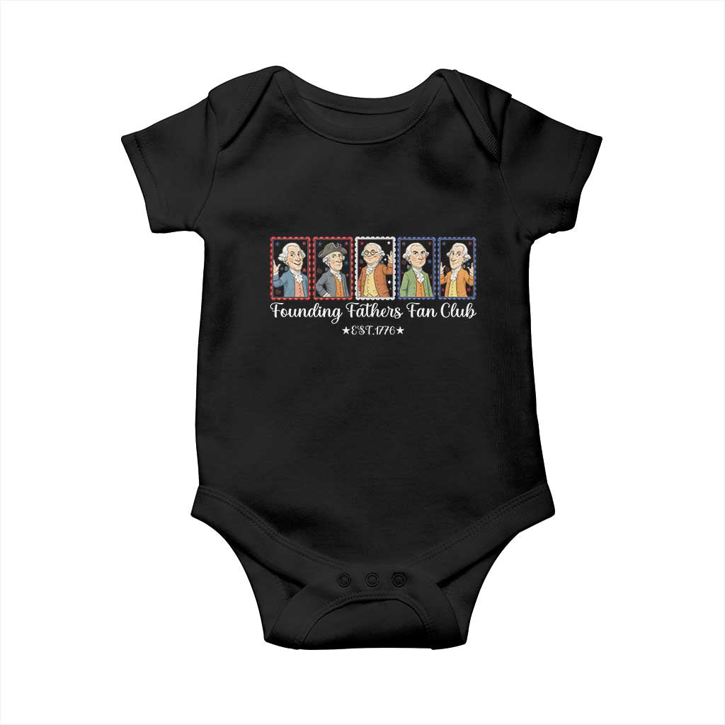 Funny Founding Fathers Fan Club Patriotic History Baby Onesie