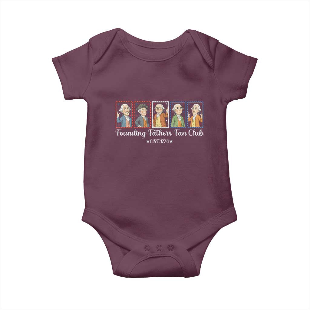 Funny Founding Fathers Fan Club Patriotic History Baby Onesie