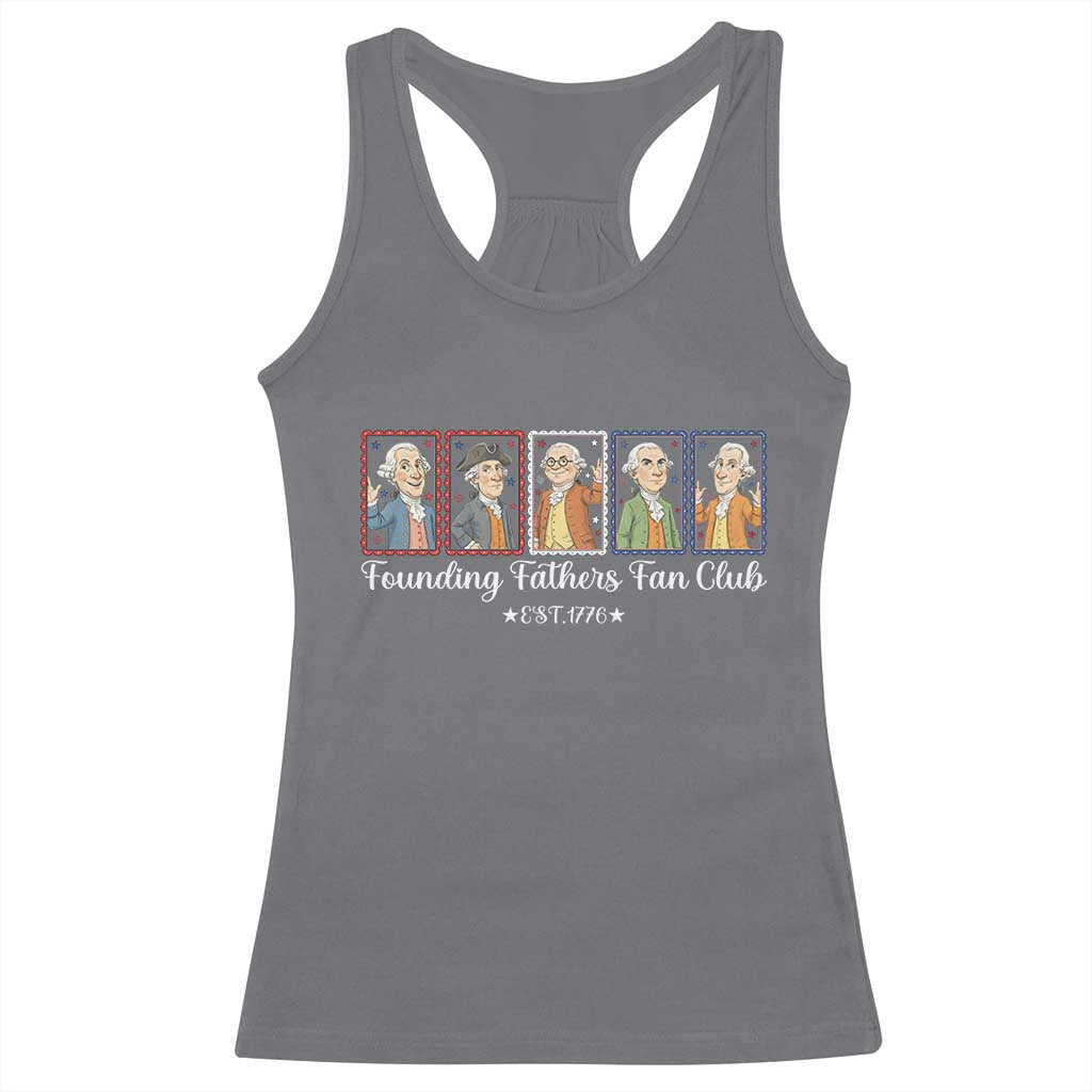 Funny Founding Fathers Fan Club Patriotic History Racerback Tank Top