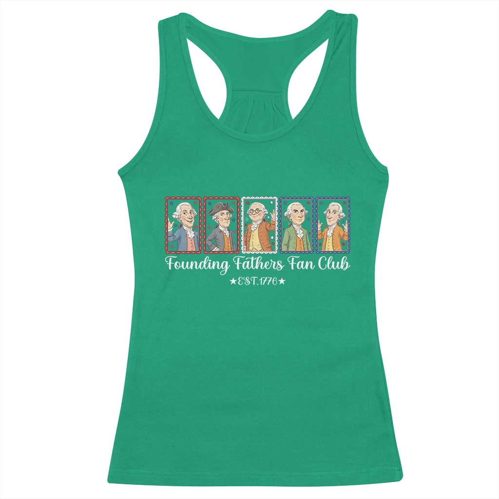 Funny Founding Fathers Fan Club Patriotic History Racerback Tank Top