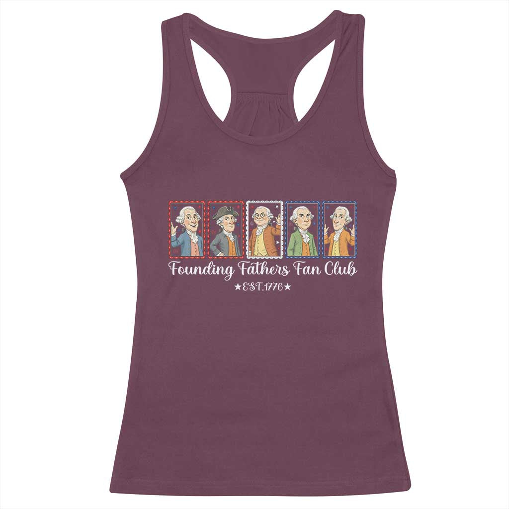 Funny Founding Fathers Fan Club Patriotic History Racerback Tank Top