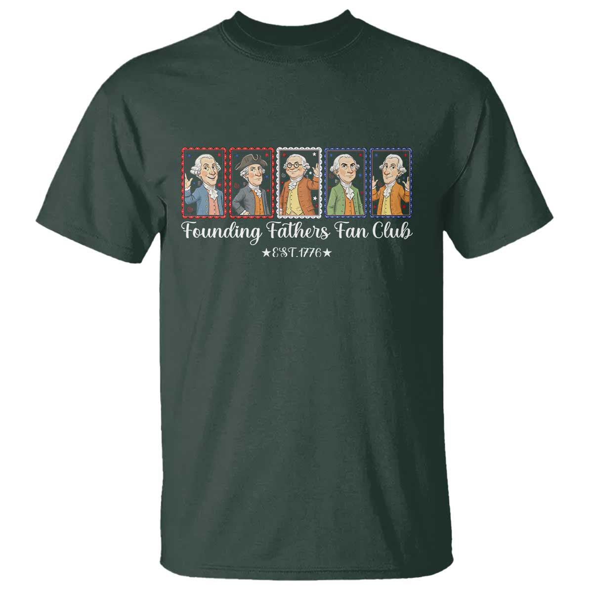 Funny Founding Fathers Fan Club Patriotic History T Shirt