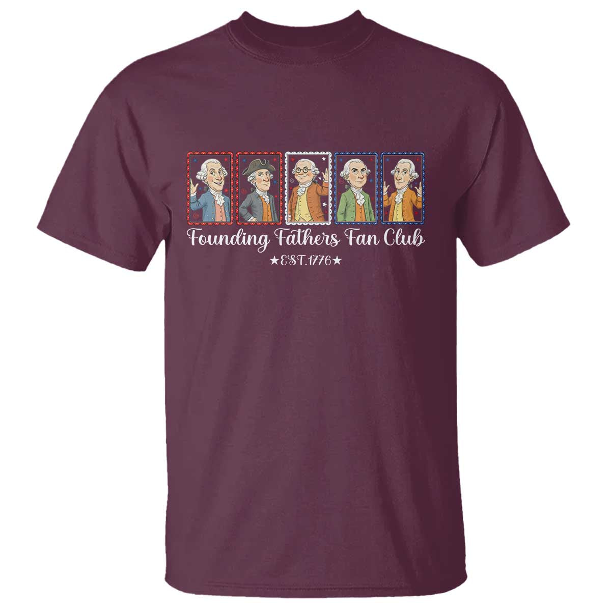 Funny Founding Fathers Fan Club Patriotic History T Shirt