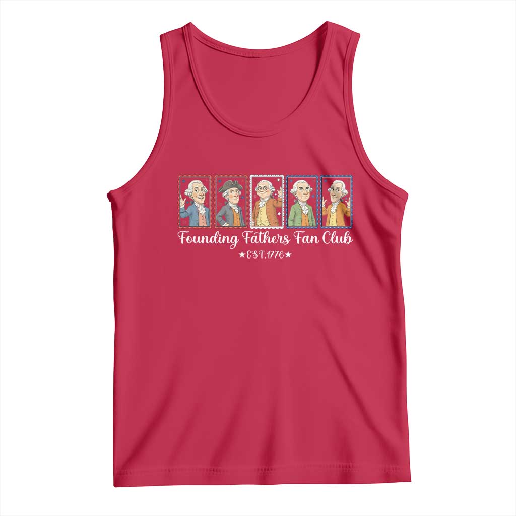 Funny Founding Fathers Fan Club Patriotic History Tank Top