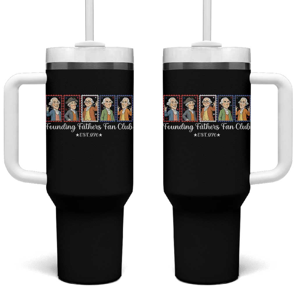 Funny Founding Fathers Fan Club Patriotic History Tumbler With Handle