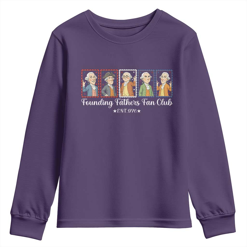 Funny Founding Fathers Fan Club Patriotic History Youth Sweatshirt