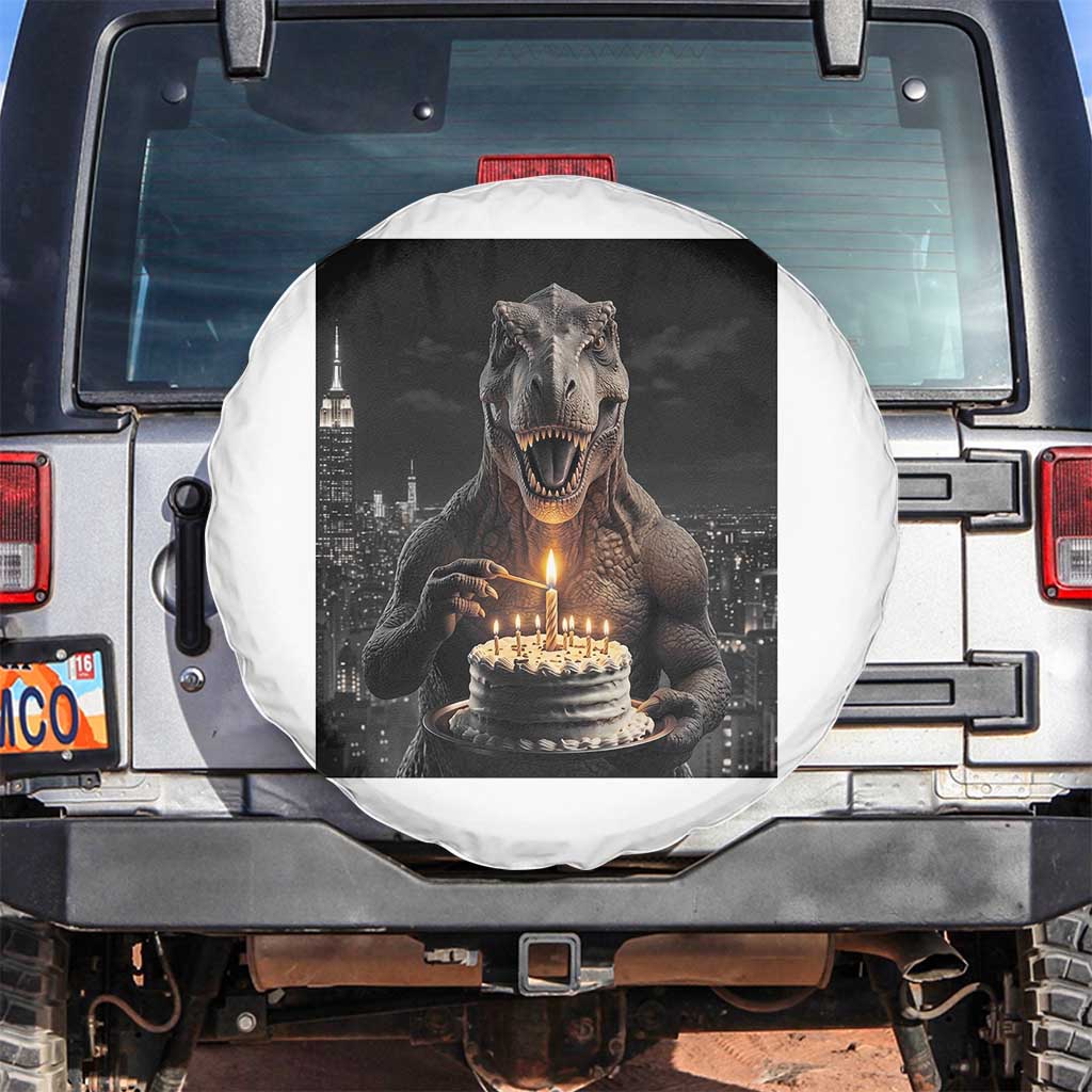 Funny Birthday Dinosaur Spare Tire Cover Prehistoric Party Celebration