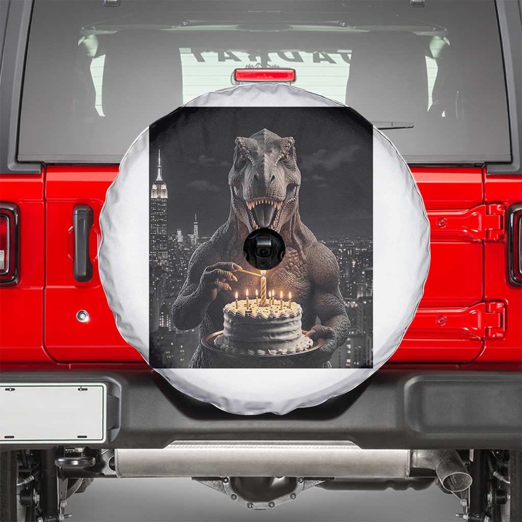 Funny Birthday Dinosaur Spare Tire Cover Prehistoric Party Celebration