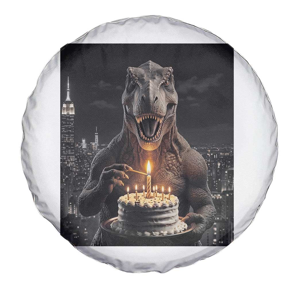 Funny Birthday Dinosaur Spare Tire Cover Prehistoric Party Celebration