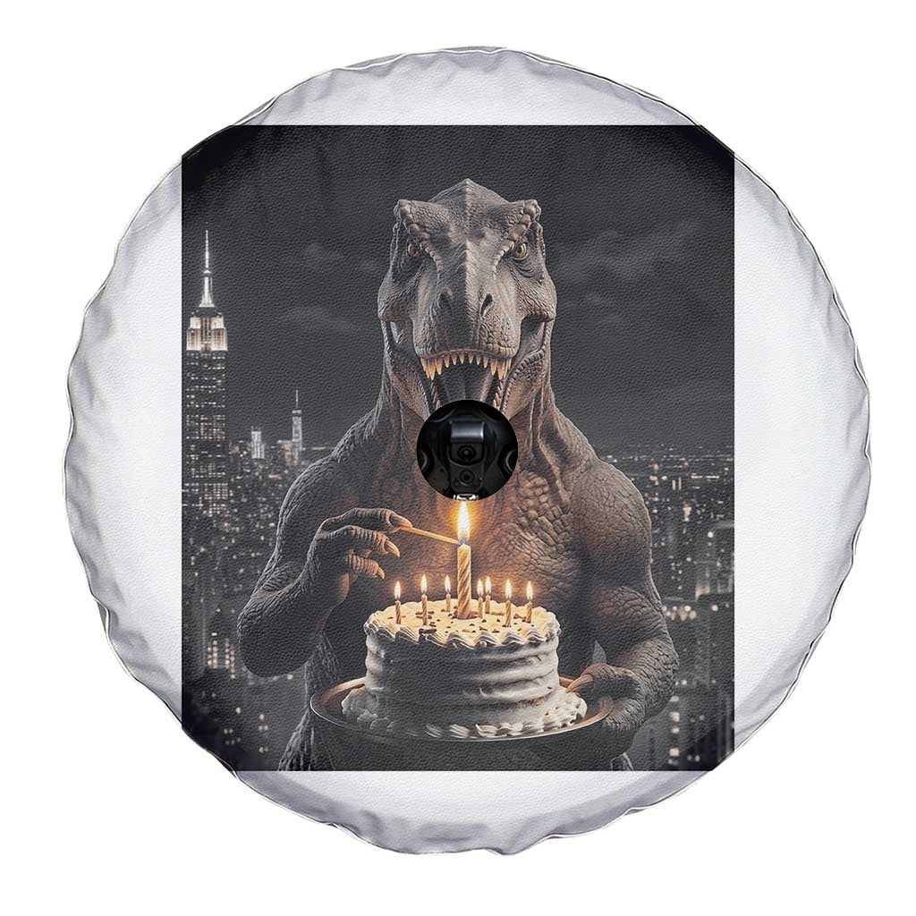 Funny Birthday Dinosaur Spare Tire Cover Prehistoric Party Celebration