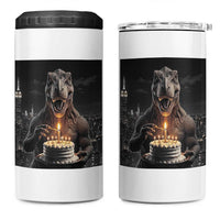 Funny Birthday Dinosaur 4 in 1 Can Cooler Tumbler Prehistoric Party Celebration