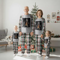 Funny Birthday Dinosaur Plaid Pajama Set Prehistoric Party Celebration