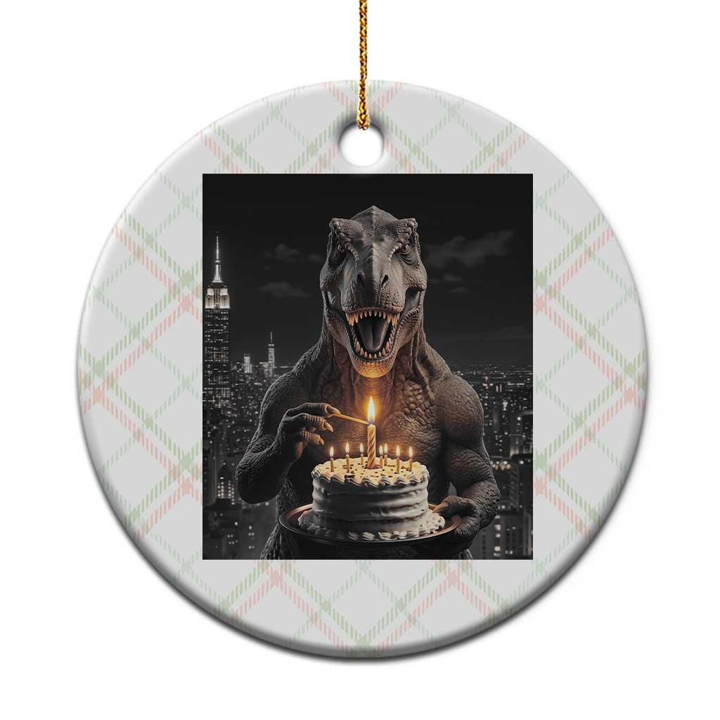 Funny Birthday Dinosaur Ceramic Ornament Prehistoric Party Celebration
