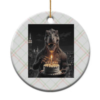 Funny Birthday Dinosaur Ceramic Ornament Prehistoric Party Celebration