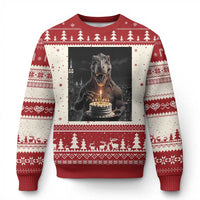 Funny Birthday Dinosaur Ugly Christmas Sweater Prehistoric Party Celebration