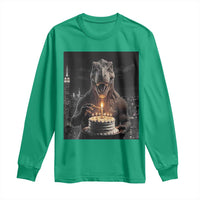 Funny Birthday Dinosaur Long Sleeve Shirt Prehistoric Party Celebration