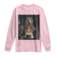 Funny Birthday Dinosaur Long Sleeve Shirt Prehistoric Party Celebration