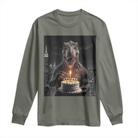 Funny Birthday Dinosaur Long Sleeve Shirt Prehistoric Party Celebration
