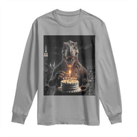 Funny Birthday Dinosaur Long Sleeve Shirt Prehistoric Party Celebration