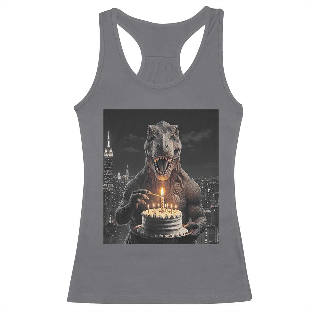 Funny Birthday Dinosaur Racerback Tank Top Prehistoric Party Celebration