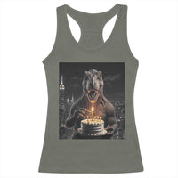 Funny Birthday Dinosaur Racerback Tank Top Prehistoric Party Celebration