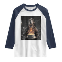 Funny Birthday Dinosaur Raglan Shirt Prehistoric Party Celebration