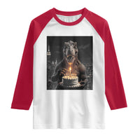 Funny Birthday Dinosaur Raglan Shirt Prehistoric Party Celebration