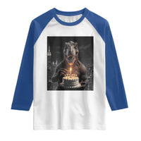 Funny Birthday Dinosaur Raglan Shirt Prehistoric Party Celebration