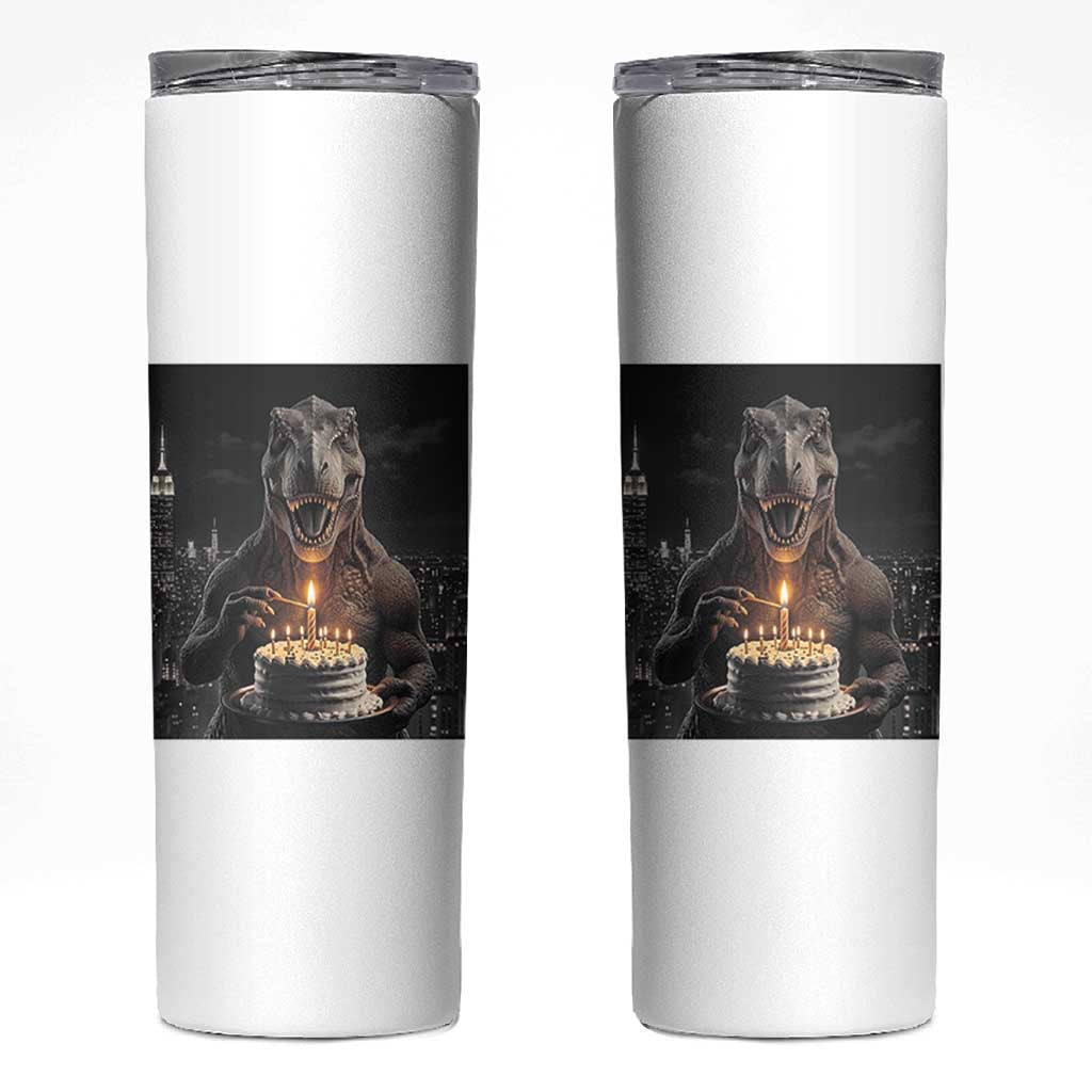Funny Birthday Dinosaur Skinny Tumbler Prehistoric Party Celebration