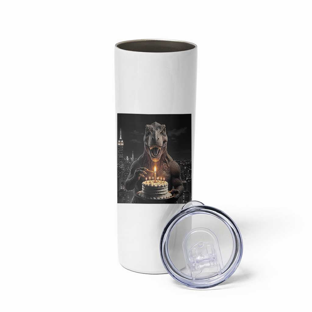 Funny Birthday Dinosaur Skinny Tumbler Prehistoric Party Celebration