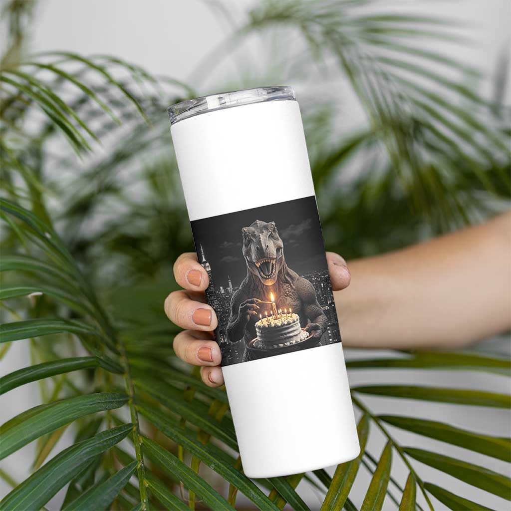 Funny Birthday Dinosaur Skinny Tumbler Prehistoric Party Celebration