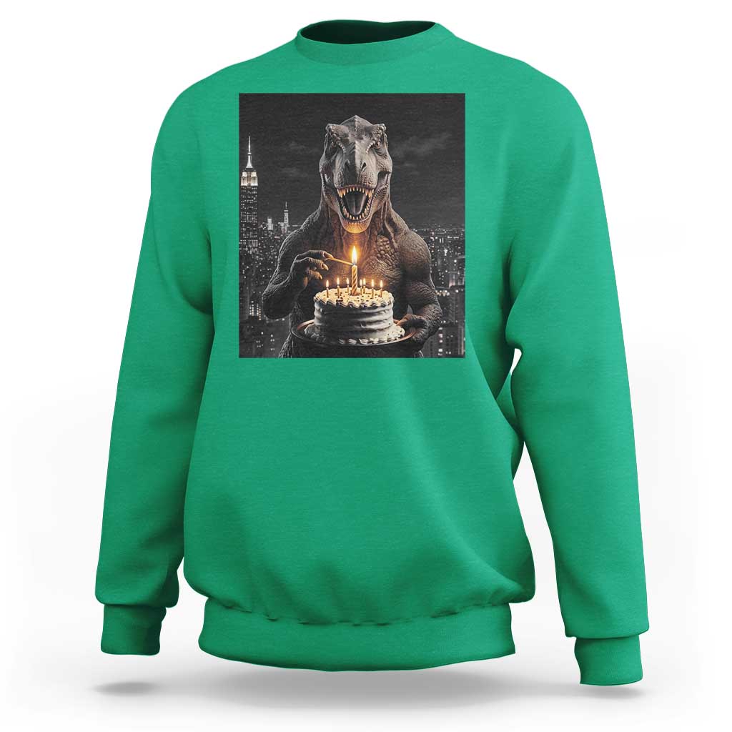 Funny Birthday Dinosaur Sweatshirt Prehistoric Party Celebration