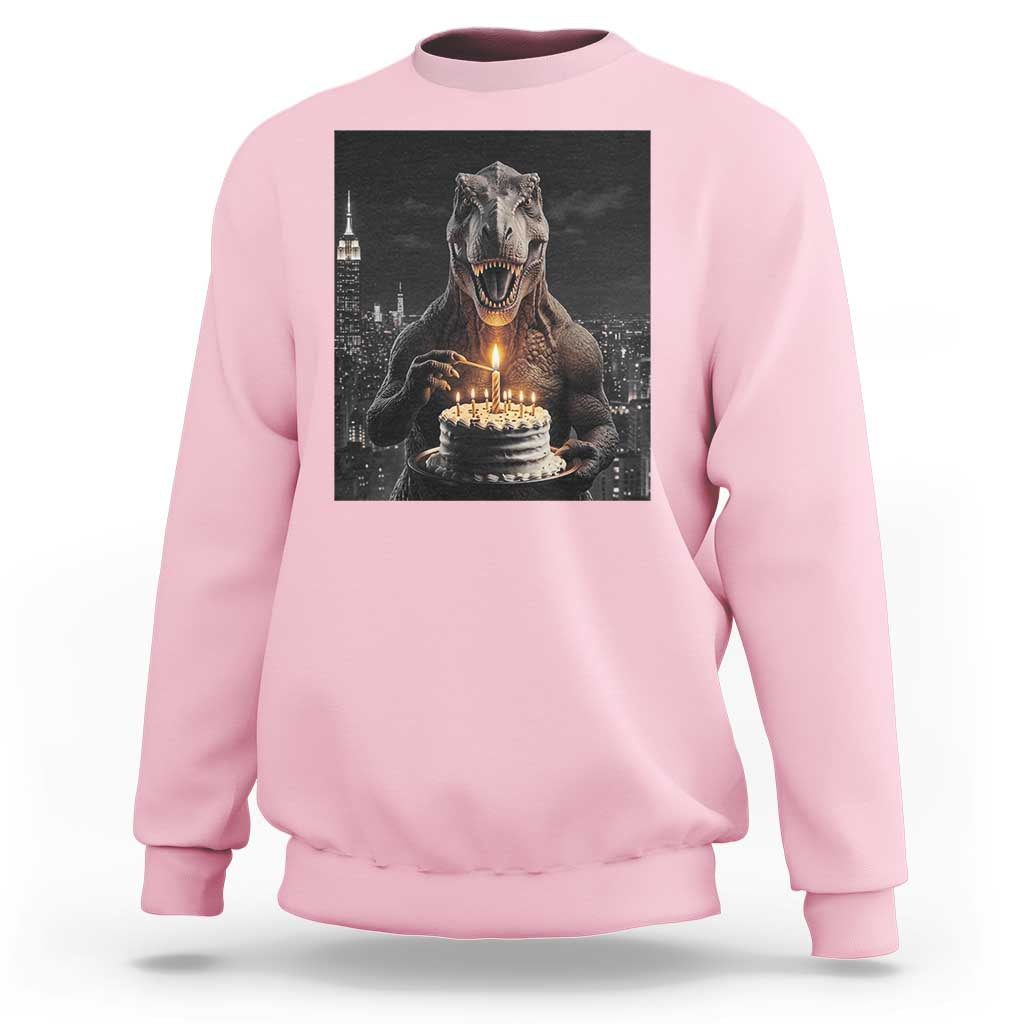 Funny Birthday Dinosaur Sweatshirt Prehistoric Party Celebration