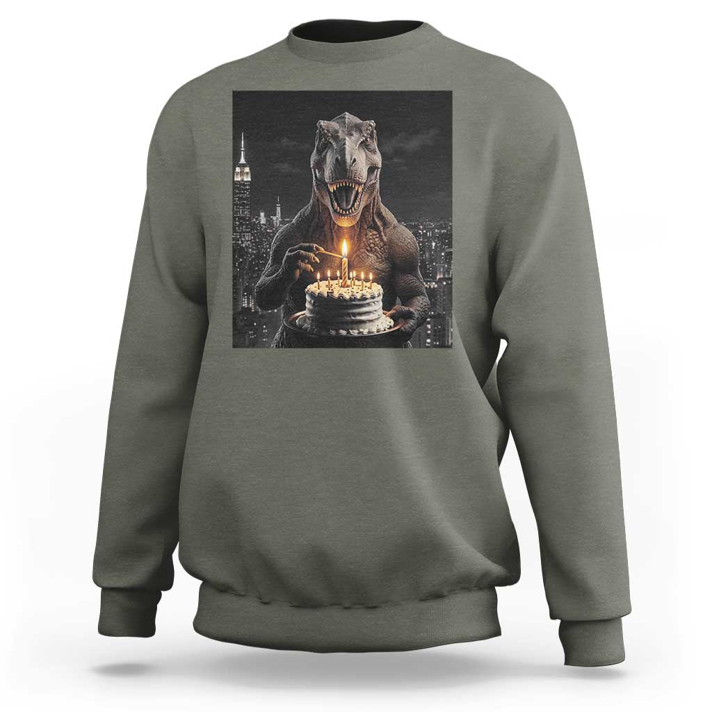 Funny Birthday Dinosaur Sweatshirt Prehistoric Party Celebration