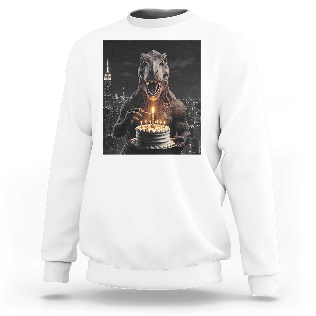 Funny Birthday Dinosaur Sweatshirt Prehistoric Party Celebration