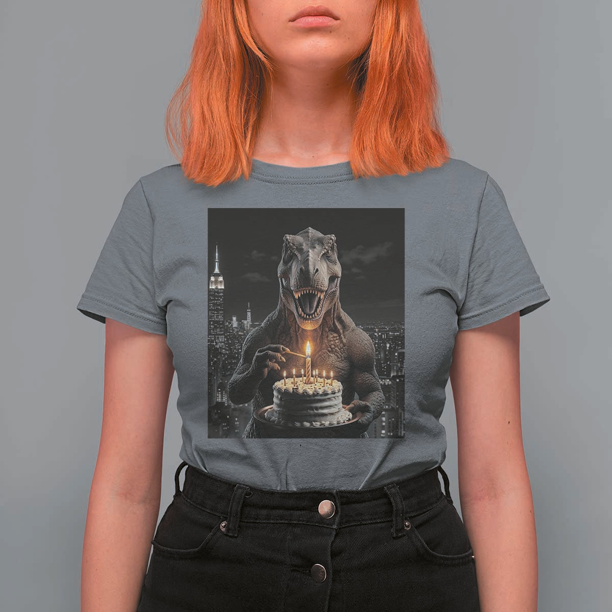 Funny Birthday Dinosaur T Shirt For Women Prehistoric Party Celebration
