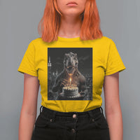 Funny Birthday Dinosaur T Shirt For Women Prehistoric Party Celebration