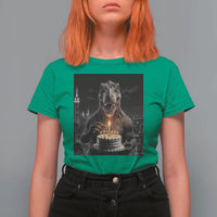 Funny Birthday Dinosaur T Shirt For Women Prehistoric Party Celebration
