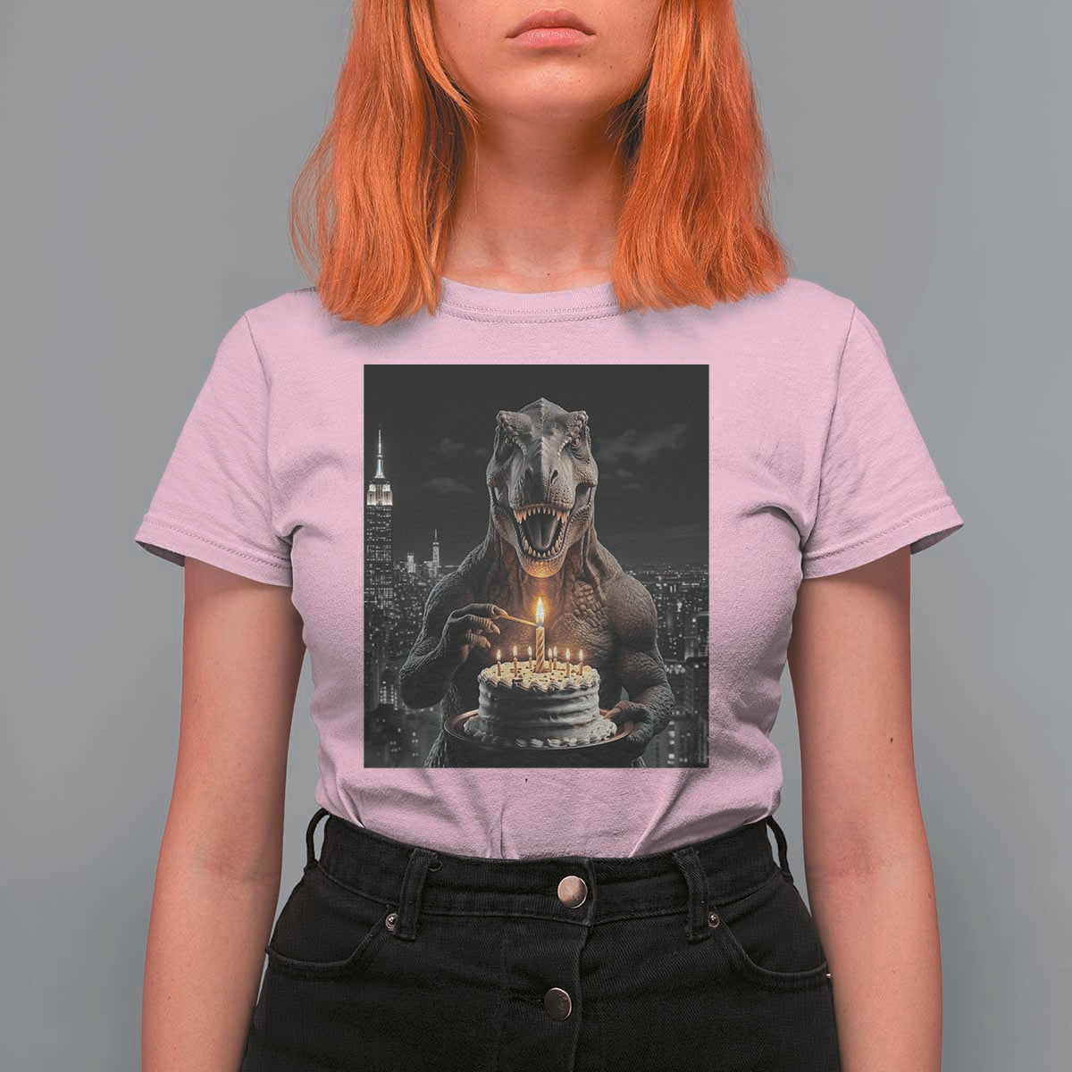 Funny Birthday Dinosaur T Shirt For Women Prehistoric Party Celebration