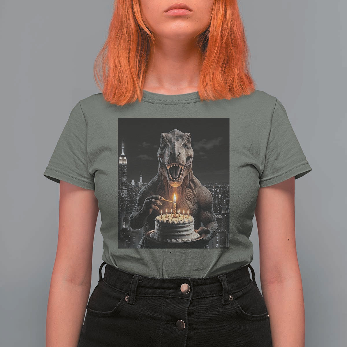 Funny Birthday Dinosaur T Shirt For Women Prehistoric Party Celebration