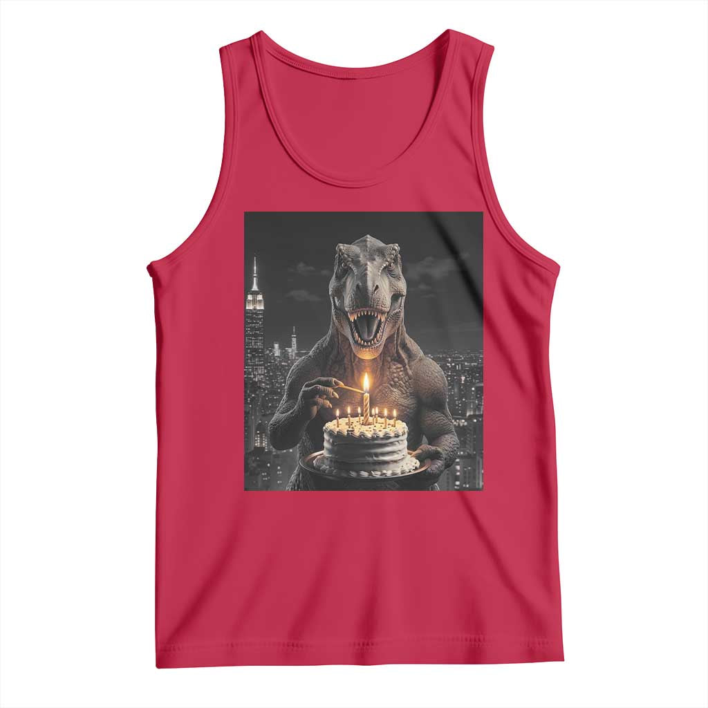 Funny Birthday Dinosaur Tank Top Prehistoric Party Celebration