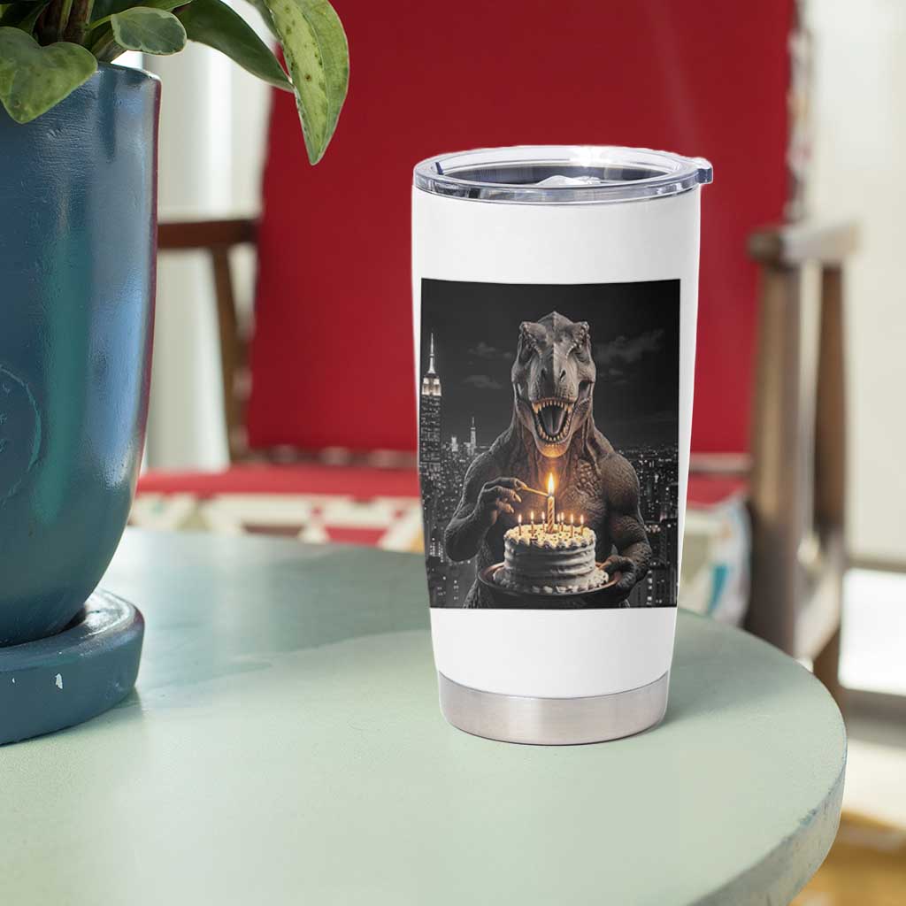 Funny Birthday Dinosaur Tumbler Cup Prehistoric Party Celebration