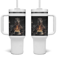 Funny Birthday Dinosaur Tumbler With Handle Prehistoric Party Celebration
