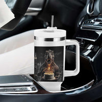 Funny Birthday Dinosaur Tumbler With Handle Prehistoric Party Celebration